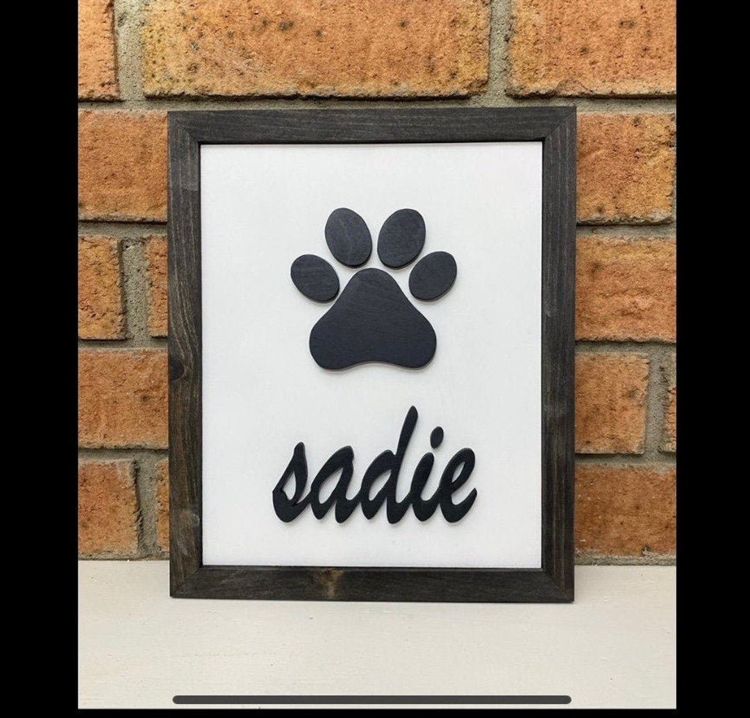 Custom Dog Sign Custom Wood Sign Customized Wood Signs Custom Wooden