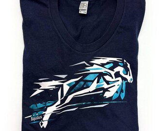 Reflective Sleipnir Horse Shirt, Norse Mythology Apparel Inspired by Odin's Legendary Horse