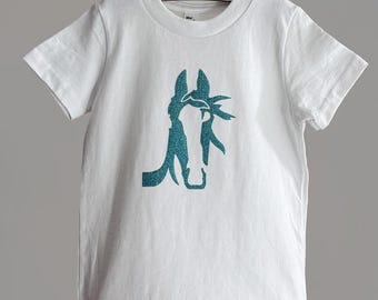 Youth Anastasia Horse Artwork T-Shirt, Equestrian Graphic Tee, Young Rider Apparel