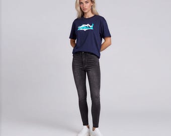 Youth & Adult Show Jumping T-Shirt, New York Skyline Equestrian Graphic Tee Inspired by Original Artwork "Alexander"