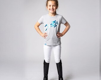 Young Rider Graphic Tee, Artistic Jumper Apparel Inspired by Movement and Unity