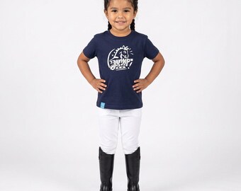 Youth Pony Rider Shirt, Reflective Jump Graphic Tee for Horse-Loving Kids