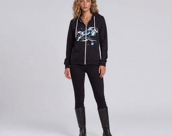 Reflective Sleipnir Horse Hoodie, Norse Mythology Apparel Inspired by Odin's Legendary Horse Sleipnir