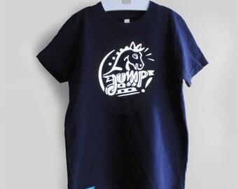 Youth Pony Rider Shirt, Reflective Jump Graphic Tee for Horse-Loving Kids