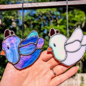 Chicken stained glass suncatcher