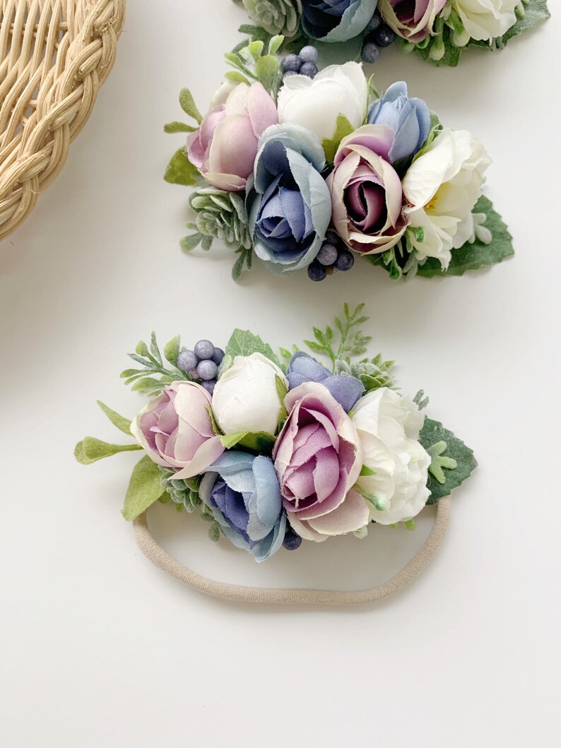 Lavender Floral Crown Girls Spring Floral Crown Girls Flower Crown Toddler Floral Crown Newborn Flower Crown Baby Flower Headband