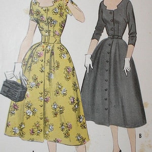 1950s McCall&#39;s 9779 Misses Dress Pattern sz 14 bust 32 FF
