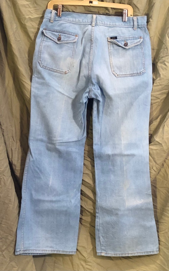 1970s Gap Denim Jeans Flared 34 - image 5