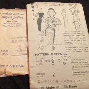 Spadea 2073 Eloise Curtis Dress & Cape Pattern sz 13 bust 36