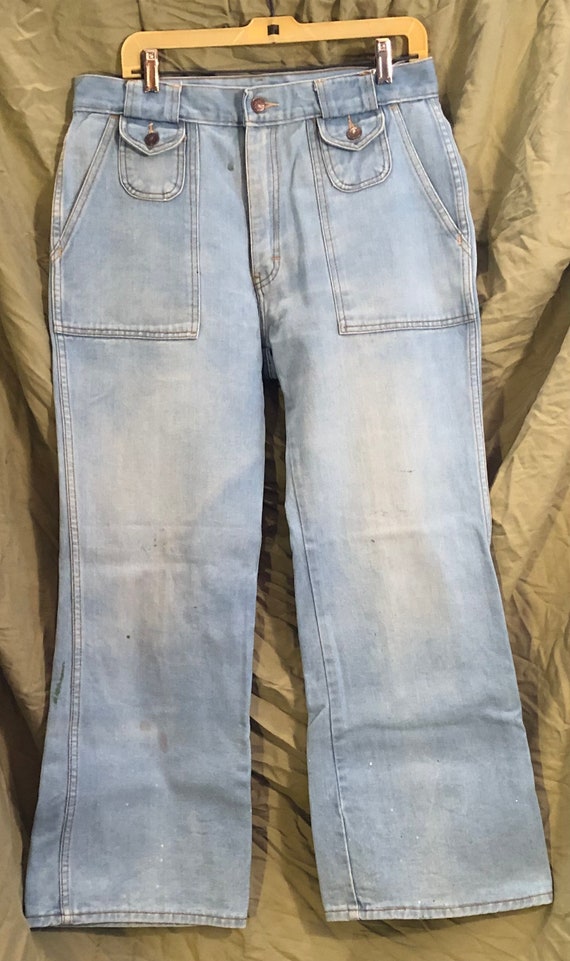 1970s Gap Denim Jeans Flared 34 - image 2