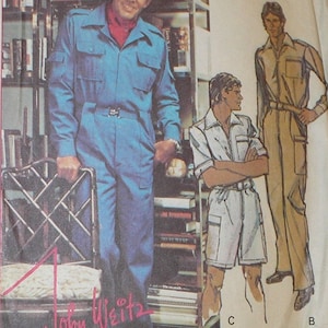 1970s McCall&#39;s Pattern # 5837 Men&#39;s Jumpsuit Size XL 44 Chest