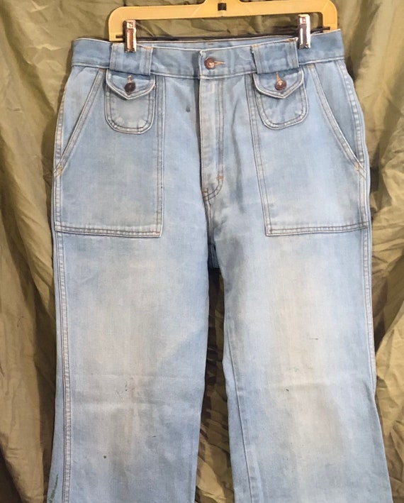 1970s Gap Denim Jeans Flared 34 - image 1