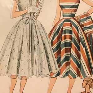 1952 Simplicity # 3897 Sundress and Redingcote. Pattern sz 12 bust 30B FF.