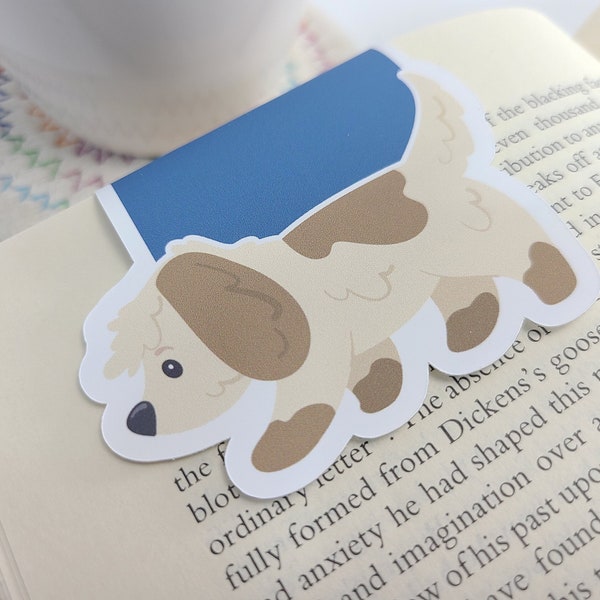 Dog Sniffing Magnetic Bookmark, Kawaii Dog Planner Clip, Cute Dog Bookmarks, Cute Dog Planner Accessory, Unique Dog Bookmarks