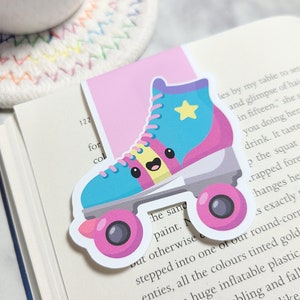 Roller Skate Magnetic Bookmark: Kawaii Planner Clip, Book Lover Gift