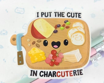 Charcuterie Pun Sticker, Cheese Board Sticker, Vinyl Sticker, Laptop Decal, Cheese Decal, Laptop Sticker, Small Gift Idea