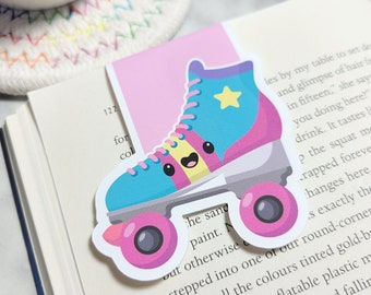 Roller Skate Magnetic Bookmark, Kawaii Skating Planner Clip, Cute 90s Skate Planner Accessory for Books, Book Lover Gift