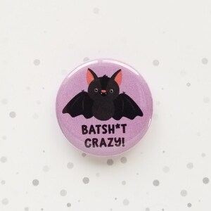 Bat Button Pun Gift Bat Pin Bat Pun Gift for Her Bat Magnet Backpack Flair Cute Backpack Accessory