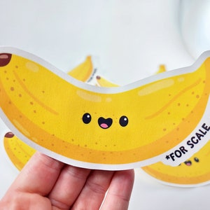 Banana for Scale Sticker, Big Banana Sticker, Vinyl Sticker, Banana Decal, Funny Banana Gift, Gift for Him, Kawaii Banana, Laptop Decal