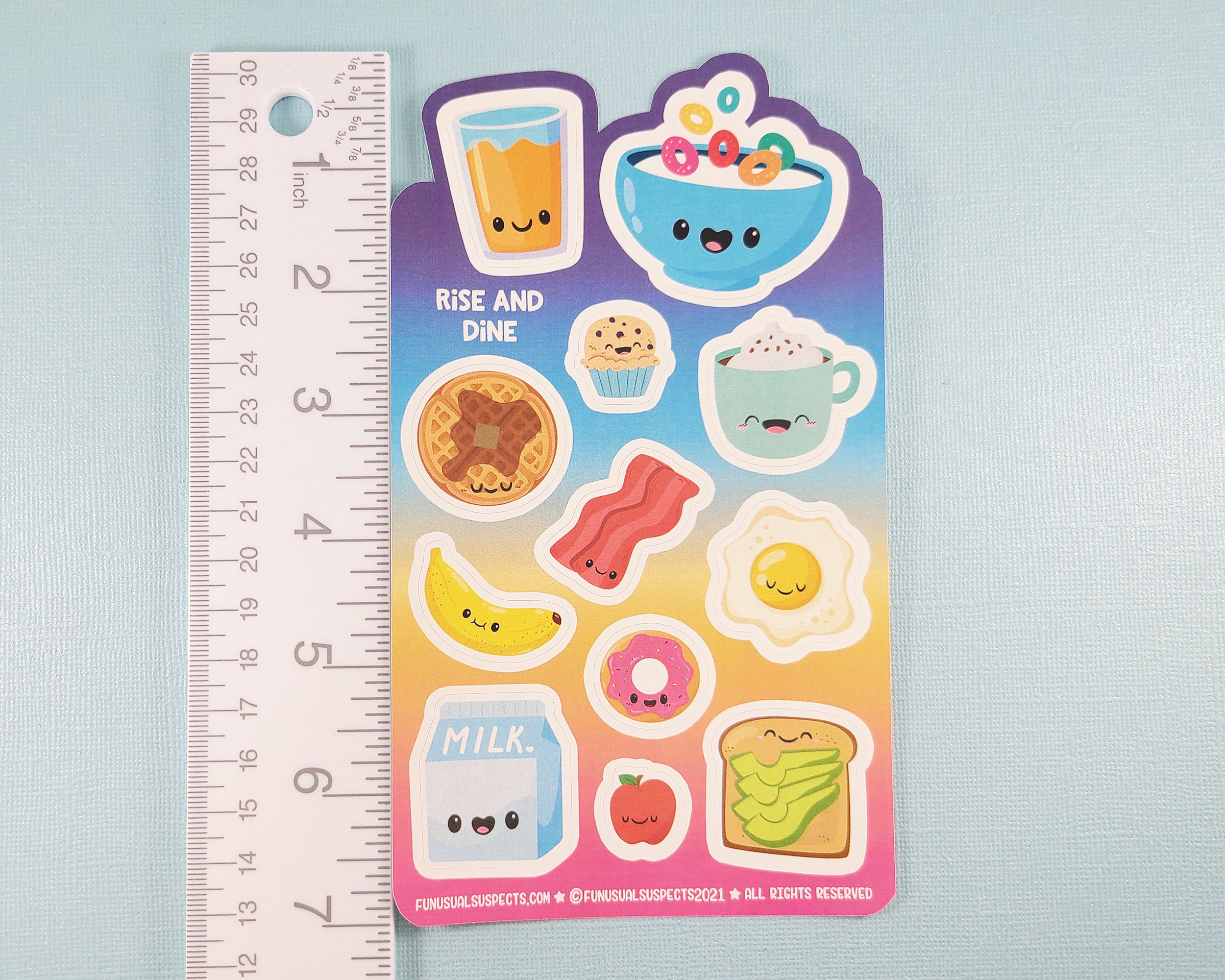 Kawaii Breakfast Food Sticker Sheet: Planner Journal Stickers - Etsy