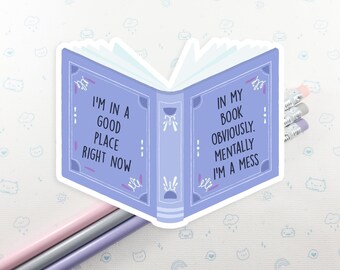Good Place Book Sticker: Sassy Reader Laptop Decal