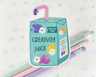 Creativity Juice Sticker, Vinyl Stickers, Laptop Decal, Gift for Her, Cute Sticker, Juice Sticker, Cute Juicebox