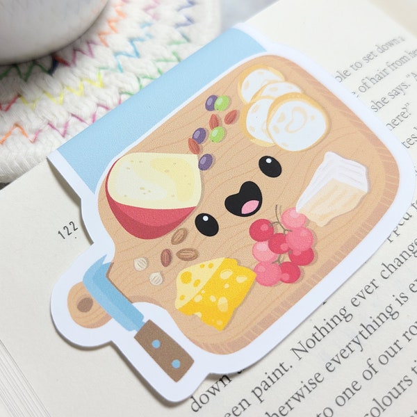 Charcuterie Board Magnetic Bookmark, Cheese Board Planner Clip, Kawaii Food Bookmark, Back to School, Bookmark for Her