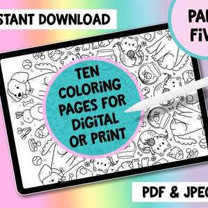 Kawaii Coloring Book: Yippee Yay! Part 5 (Digital Download)