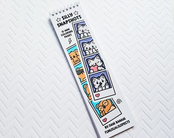 Minilibro para colorear "Instantáneas divertidas", lindas páginas para colorear kawaii premium, ideal para regalar.