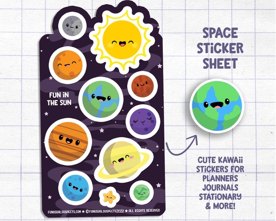 The Planets Sticker Sheet The Planets Sticker Sheet