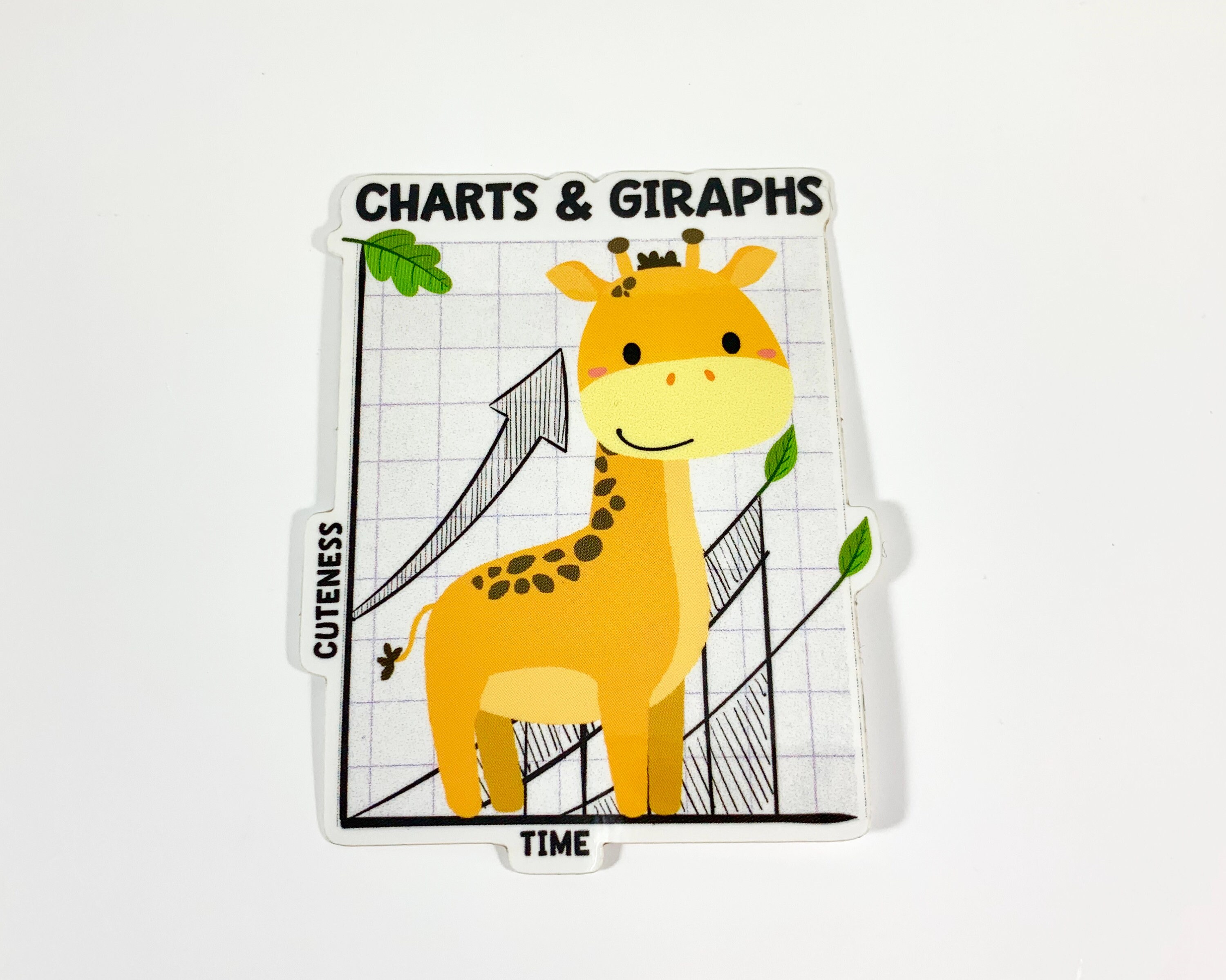 Giraffe Chart Sticker, Vinyl Stickers, Laptop Decal, Pun Gift, Gift for ...