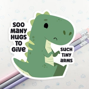 Such Tiny Arms T-rex Vinyl Sticker, Trex Vinyl Sticker, Laptop Decal, Funny Tyrannosaurus Rex Decal, Laptop Sticker, Dinosaur Sticker