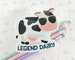 Cow Sticker, S0049, Vinyl Stickers, Laptop Decal, Cow Gift, Gift for Him, Cute Sticker, Small Gift Idea, Legendary Sticker, Cow Pun Gift 