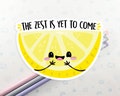 Lemon Vinyl Sticker, Cute Lemon Zest Decal, Laptop Lemon Sticker, Cute Fruit Gift, Small Gift Idea, Gift for Her