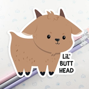 Goat Pun Sticker, Vinyl Stickers, Laptop Decal, Goat Gift for Her, Cute Sticker, Small Gift Idea, Cute Goat Gift, Goat Laptop Decal