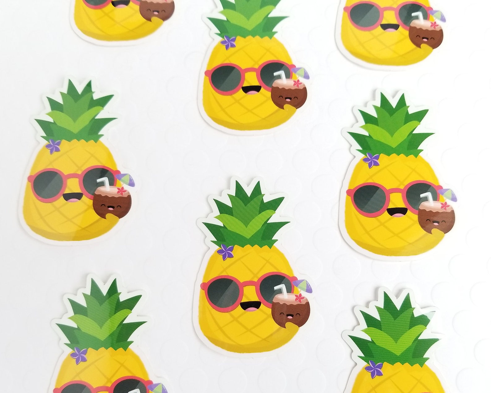 Pineapple Sticker Vinyl Stickers Laptop Decal Tropical Etsy