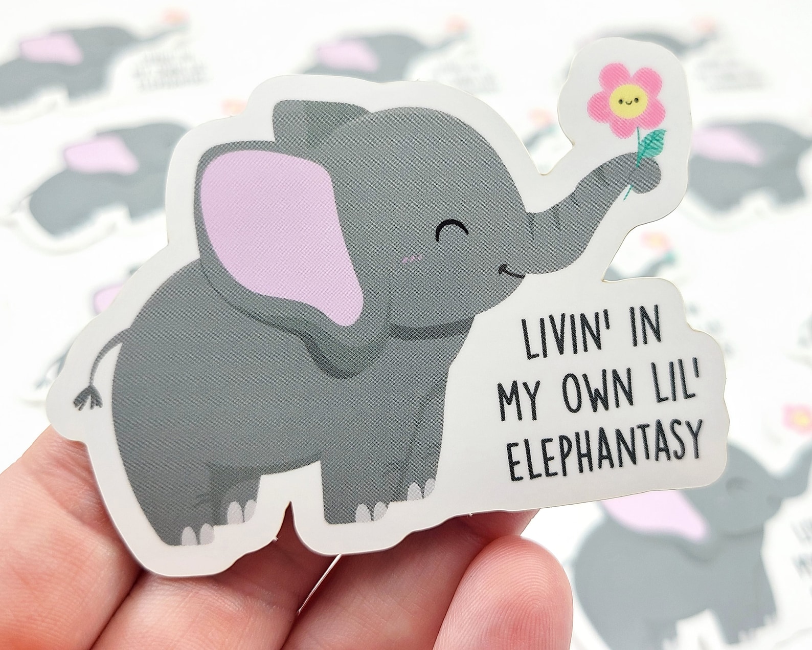 Elephant Sticker Vinyl Stickers Laptop Decal Elephant Gift Etsy
