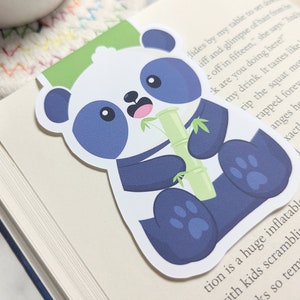 Panda Bamboo Magnetic Bookmark, Kawaii Panda Planner Clip, Cute Panda Bear Planner Accessory for Books, Book Lover Gift