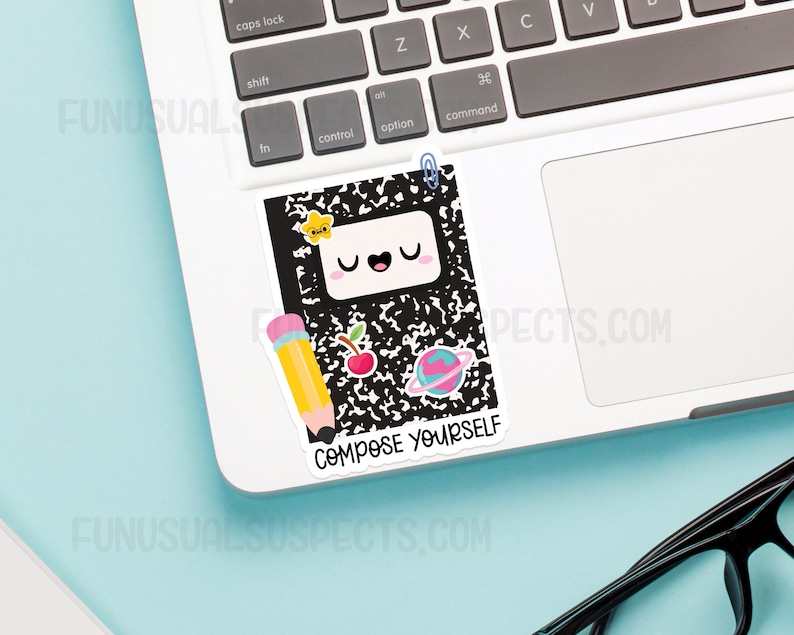 Composition Notebook Vinyl Sticker: Funny Pun Laptop Decal - Etsy