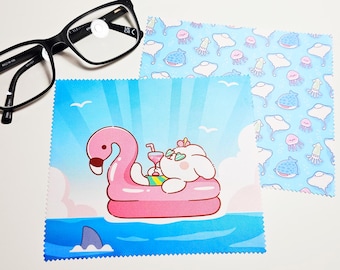 Bunny Beach Day Screen Cleaner, Lens Cloth, Glass Wipes