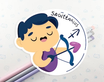 Sagittarius Zodiac Sign Sticker, Astrology Vinyl Sticker, Star Chart Laptop Decal, Cute Astrological Symbol, Astrology Sticker