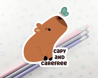 5 MINI Capybara Stickers, Jack-o-lantern Stickers, Mini Stickers