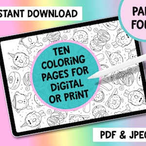 Kawaii Coloring Book: Yippee Yay! Part 4 (Digital Download)