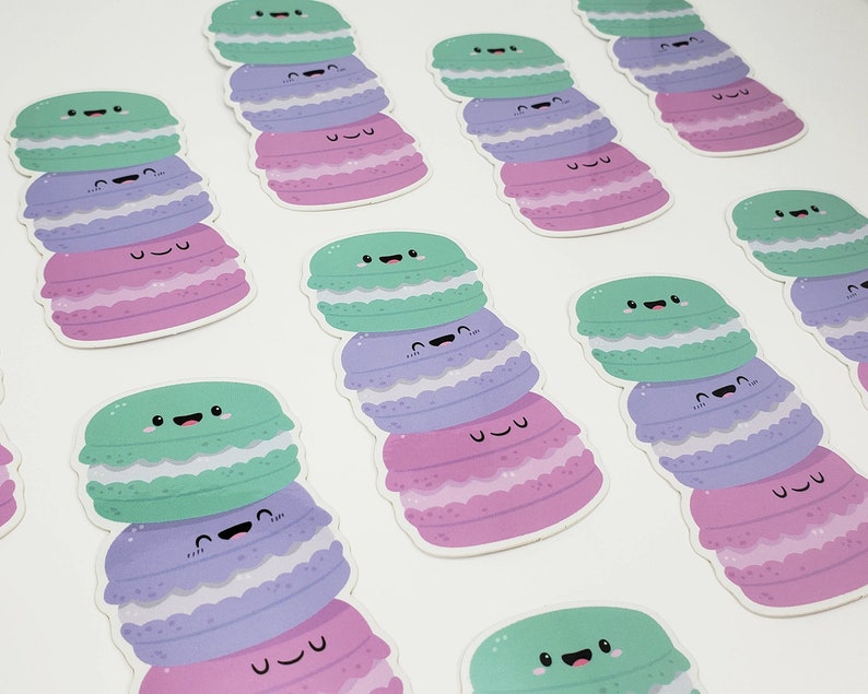 Macaron Sticker Vinyl Stickers Laptop Decal Cookie Gift | Etsy