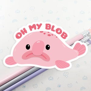 Funny Blobfish Sticker: Waterproof Vinyl Decal