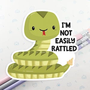 Snake Sticker, Vinyl Stickers, Laptop Decal, Snake Gift, Gift for Him, Cute Sticker, Small Gift Idea, Snake Pun, Snake Decal