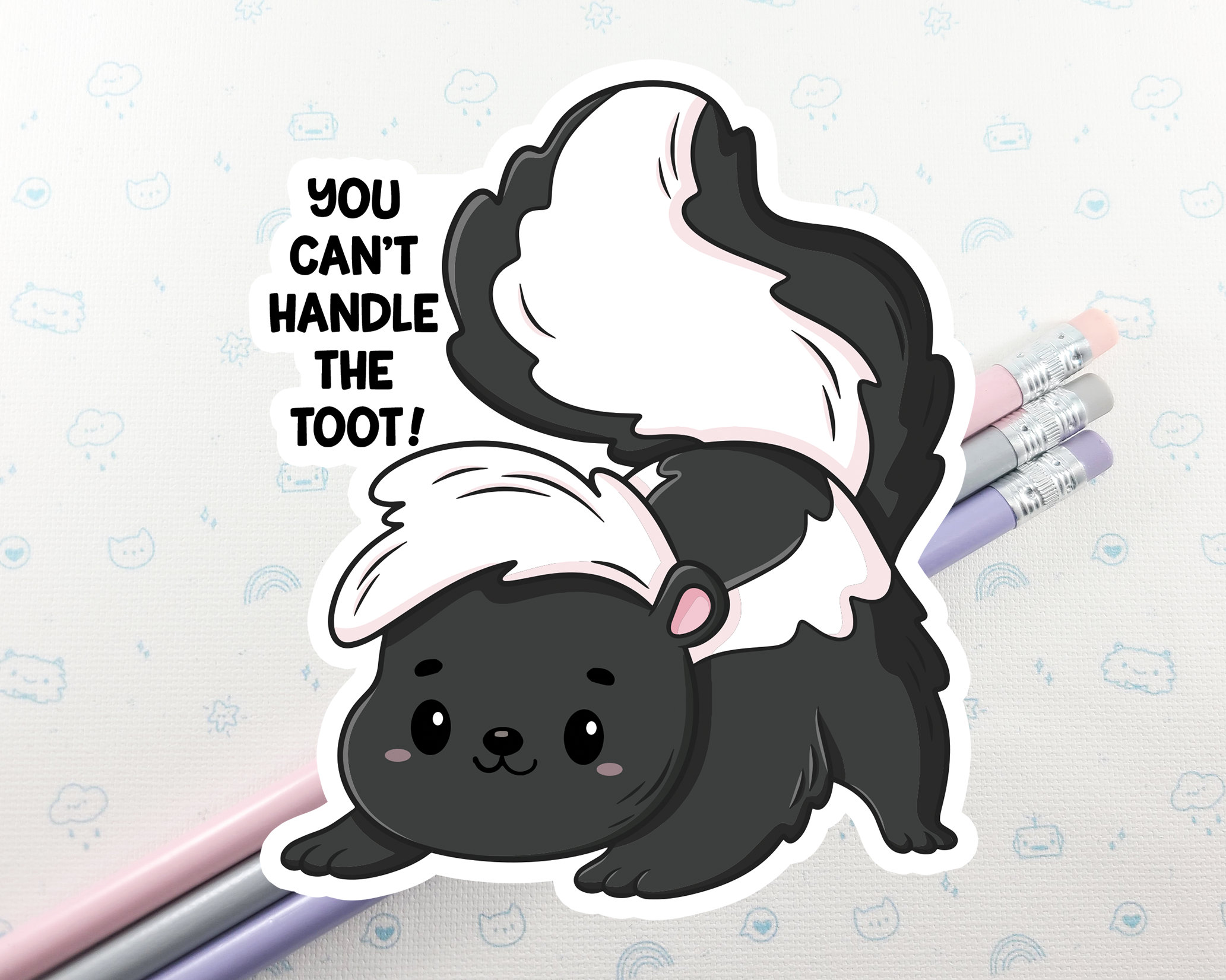 Skunk Sticker Skunk Toot Sticker, Vinyl Sticker, Laptop Decal, Skunk Gift, Gift for ...