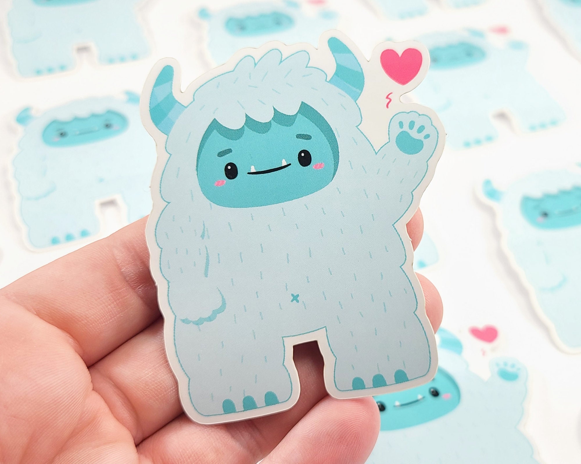 Yeti Sticker, S0157, Kawaii Yeti Decal, Vinyl Sticker, Laptop Decal, …