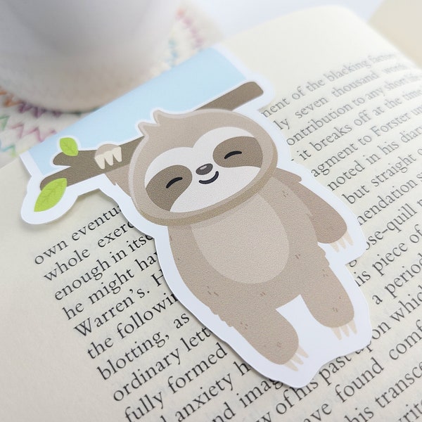 Sloth Hanging Bookmark, Sweet Sloth Planner Clip, Cute Sloth Bookmark, Back to School, Reading Gift, Gift for Him