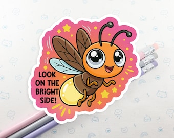Lightning Bug Firefly Vinyl Sticker: Funny Waterproof Laptop Decal